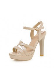 Women's Shoes Stiletto Heels/Platform/Open Toe Sandals Party & Evening/Dress Pink/White/Almond