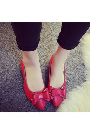 Women's Shoes Nylon / Polyester Flat Heel Ballerina Flats Outdoor / Office & Career / Dress / Casual Black / Red / White