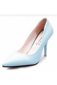 Women's Shoes Leatherette Stiletto Heel Heels Heels Office & Career / Dress Black / Blue / Purple / White