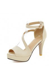 Women's Shoes Stiletto Heels/Platform/Open Toe Sandals Party & Evening/Dress Black/Blue/Pink/White/Almond