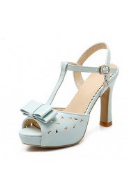Women's Shoes Leatherette Stiletto Heel Peep Toe Sandals Wedding / Office & Career / Party & Evening