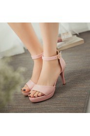 Women's Shoes Stiletto Heels/Platform/Sling back/Open Toe Sandals Party & Evening/Dress Black/Pink/White