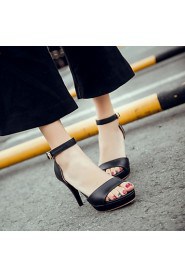 Women's Shoes Stiletto Heels/Platform/Sling back/Open Toe Sandals Party & Evening/Dress Black/Pink/White