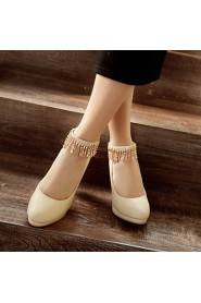Women's Shoes Heel Heels / Platform Heels Office & Career / Dress / Casual Black / Pink / White / Beige
