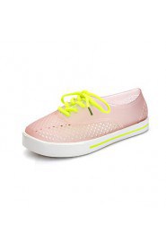 Women's Shoes Rubber Flat Heel Comfort / Jelly Fashion Sneakers Casual Green / Pink / Purple