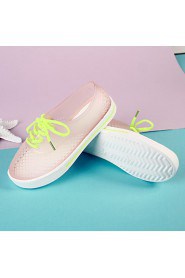 Women's Shoes Rubber Flat Heel Comfort / Jelly Fashion Sneakers Casual Green / Pink / Purple