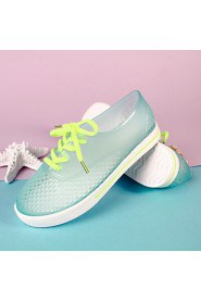 Women's Shoes Rubber Flat Heel Comfort / Jelly Fashion Sneakers Casual Green / Pink / Purple