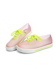 Women's Shoes Rubber Flat Heel Comfort / Jelly Fashion Sneakers Casual Green / Pink / Purple