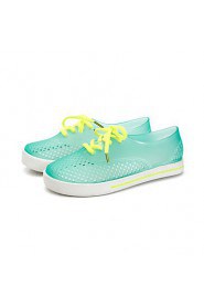 Women's Shoes Rubber Flat Heel Comfort / Jelly Fashion Sneakers Casual Green / Pink / Purple