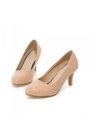 Women's Shoes Faux Leather Stiletto Heel Basic Pump/Round Toe Pumps/Heels Office