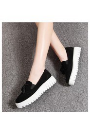 Women's Shoes Wedge Heel Comfort / Round Toe Oxfords Outdoor / Casual Black / Gray