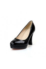 Women's Shoes Spool Heel/Platform/Round Toe Heels Party & Evening/Dress Black/Pink/White