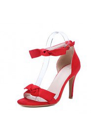 Women's Shoes Stiletto Heel Open Toe Sandals Party & Evening / Dress / Casual Black / Pink / Red