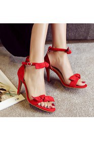 Women's Shoes Stiletto Heel Open Toe Sandals Party & Evening / Dress / Casual Black / Pink / Red