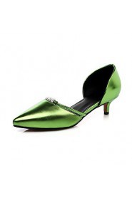 Women's Shoes Kitten Heel/D'Orsay & Two-Piece/Pointed Toe Heels Career/Party/Dress Green More Colors Available