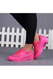 Women's Shoes Tulle Wedge Heel Wedges Fashion Sneakers Athletic / Casual Black / Pink / White