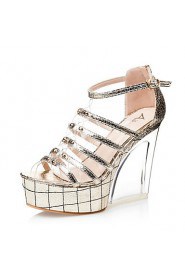 Women's Shoes Wedge Heel Wedges / Heels / Gladiator / Open Toe Sandals Dress Silver / Gold