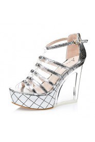 Women's Shoes Wedge Heel Wedges / Heels / Gladiator / Open Toe Sandals Dress Silver / Gold
