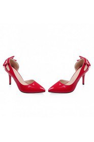 Women's Shoes Leatherette Stiletto Heel Heels Heels / Dress / Casual Black / Pink / Purple / Red / Almond