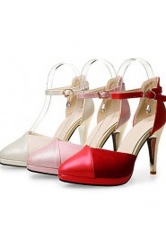 Women's Shoes Stiletto Heel/Platform/Pointed Toe Heels Party & Evening/Dress Pink/Red/Beige
