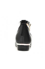Women's Shoes Patent Leather Chunky Heel Heels / Pointed Toe Heels Party & Evening / Dress / Casual Black / White