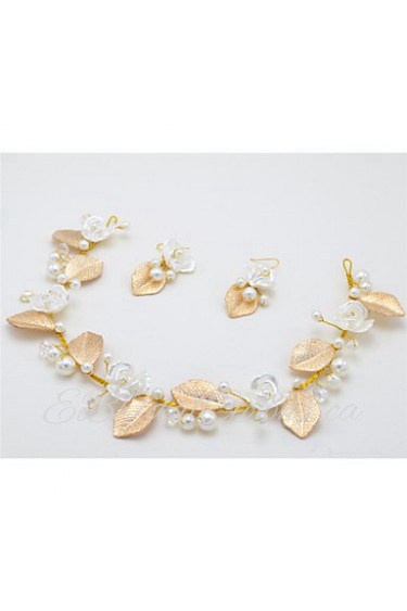 Women's / Flower Girl's Crystal / Alloy Headpiece-Wedding / Special Occasion Headbands 3 Pieces