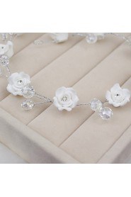 Women's / Flower Girl's Crystal / Alloy Headpiece-Wedding / Special Occasion / Casual Flowers / Hair Pin White