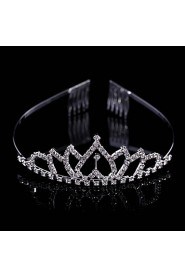 Fashion Crown Head Wreath Head Dress Rhinestone Upturned Heart Shape