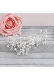 Women's Pearl Headpiece-Wedding / Special Occasion / Casual / Office & Career / Outdoor Hair Combs 1 Piece Clear Round