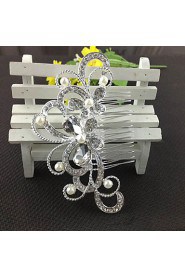 Silver Crystal Butterfly Hair Comb for Wedding Party Hair Jewelry