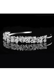 Vintage Charming Design Wedding Bride Handmake Headband Cown Pearls Hair Accessior Flower Silver