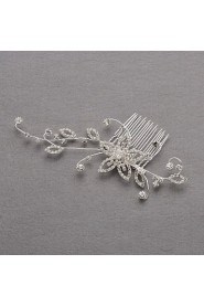 Women's Alloy Headpiece-Wedding / Special Occasion Hair Combs Clear Round