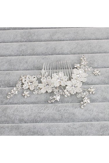 Women's Pearl Headpiece-Wedding / Special Occasion / Casual / Office & Career / Outdoor Hair Combs 1 Piece Clear Round