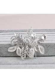 Women's Rhinestone Headpiece-Wedding / Special Occasion / Casual / Office & Career / Outdoor Hair Combs 1 Piece Clear Round