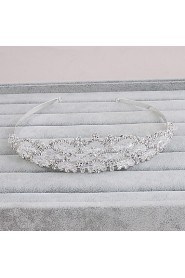 Women's Rhinestone Headpiece-Wedding / Special Occasion / Casual / Office & Career / Outdoor Tiaras 1 Piece Silver Round