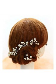 6pcs Pearl Wedding Headpieces Hairpins