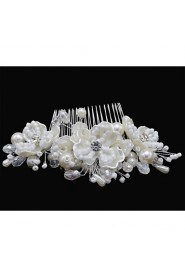 Women's / Flower Girl's Crystal / Imitation Pearl Headpiece-Wedding / Special Occasion Hair Combs 1 Piece