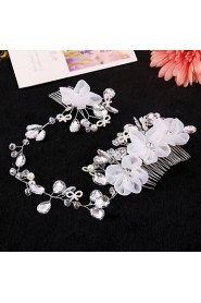 Women's Rhinestone / Tulle / Alloy Headpiece-Wedding / Special Occasion Headbands 1 Piece