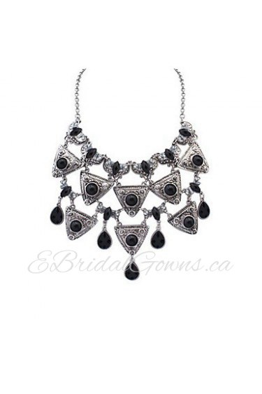 Hot Mix Color Geometrical Triangle Necklace Fashion Choker Necklace Jewelry For Women Vintage Accessories