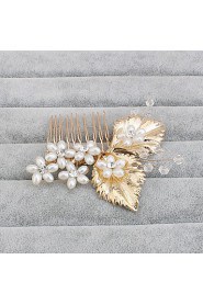 Women's Pearl Headpiece-Wedding / Special Occasion / Casual / Office & Career / Outdoor Hair Combs 1 Piece Clear Round