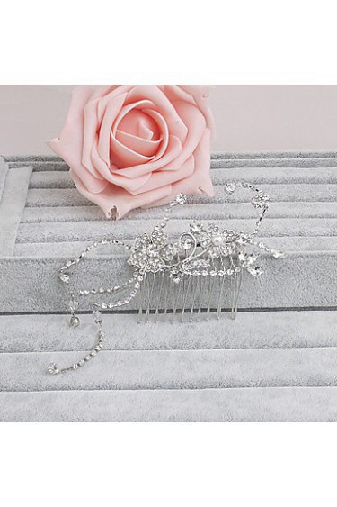 Women's Rhinestone Headpiece-Wedding / Special Occasion / Casual / Office & Career / Outdoor Hair Combs 1 Piece Clear Round