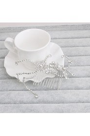 Women's Rhinestone Headpiece-Wedding / Special Occasion / Casual / Office & Career / Outdoor Hair Combs 1 Piece Clear Round