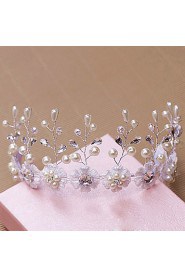 Women's Rhinestone / Brass / Imitation Pearl Headpiece-Wedding / Special Occasion / Outdoor Tiaras 1 Piece