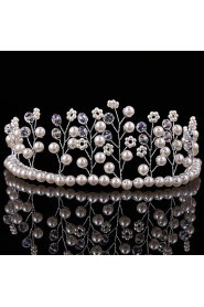 Korean Style Handmade Women's / Flower Girl's Pearl Headpiece-Wedding / Special Occasion Tiaras 1 Piece