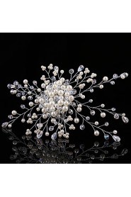 Women's / Flower Girl's Pearl / Rhinestone Headpiece-Wedding / Special Occasion Hair Combs 1 Piece
