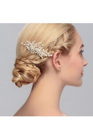 Women's Pearl Headpiece-Wedding / Special Occasion / Casual / Office & Career / Outdoor Hair Combs 1 Piece Clear Round