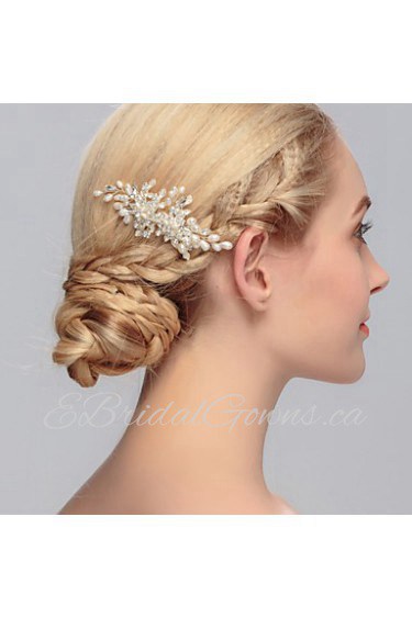 Women's Pearl Headpiece-Wedding / Special Occasion / Casual / Office & Career / Outdoor Hair Combs 1 Piece Clear Round