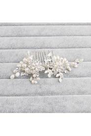 Women's Pearl Headpiece-Wedding / Special Occasion / Casual / Office & Career / Outdoor Hair Combs 1 Piece Clear Round