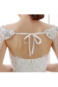 Wedding Wraps Collars Sleeveless Sequined Ivory Wedding
