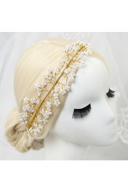 Women's / Flower Girl's Rhinestone / Alloy / Imitation Pearl Headpiece-Wedding / Special Occasion Headbands 1 Piece Clear Round